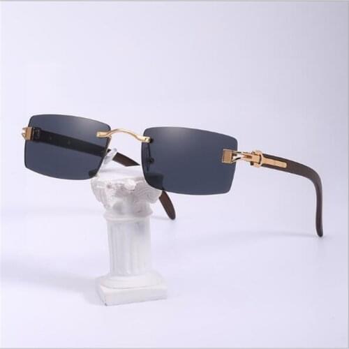 2021 mens sunglasses New rectangular rimless glasses Luxury sun visor wholesale