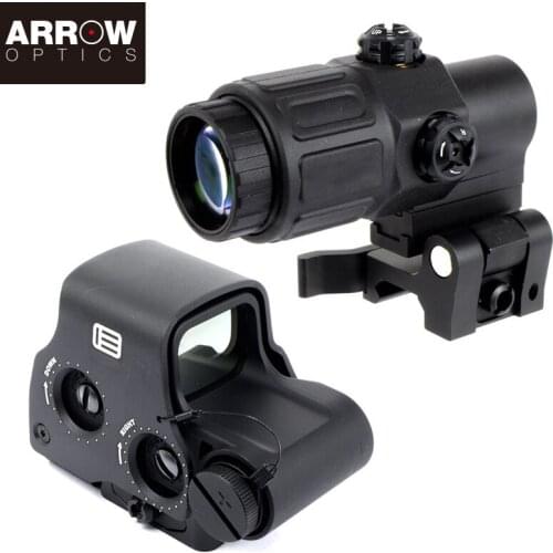 Tactical Holographic Scope Hunting Sights ARROW OPTICS EXPS3-0 Type Point Sight G33 StS Type 3X Airsoft Riflescope Magnifier Set