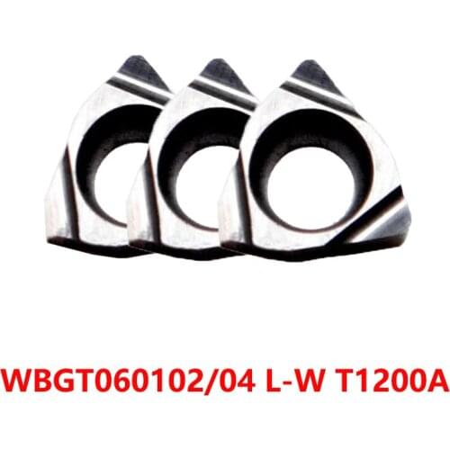 WBGT060102 WBGT060104 L-W T1200A WBGT 060102 060104 Lathe Cutter Turning Tools CNC Cutting 10pcs 100% Original Carbide Inserts