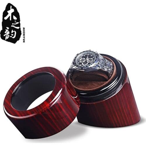 Watch Winder Box Portable Travel Watch Zipper Case Collector single Slot Black Watch Storage Box Watch Organizer Holder