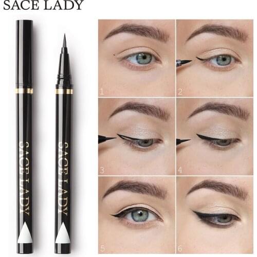 SACE LADY Liquid Eyeliner Waterproof Makeup Black Eye Liner Long Lasting Smudge-proof Cosmetic MA