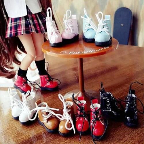 1 Pair Cute Mini 1/6 Martin Boots Blyth Doll Shoes for Pullip, Licca, Azone, OB, 1/8BJD Doll Clothes Accessories Toy