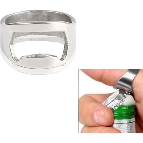 New 1PCS Stainless Steel Finger Thumb Ring Bottle Open Opener Bar Beer Tool Gifts
