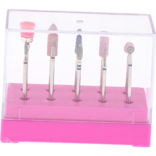 10Pcs Stainless Nail Drill Bit Grinding Head For Electric Nail Machine