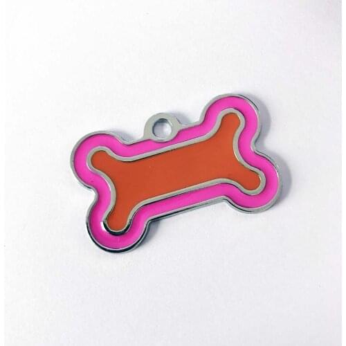 100pcs/lot New Double Colors Personalized Dog Collars Custom Puppy Cat Collar Bone ID Tags Engraved For Small Medium Dogs