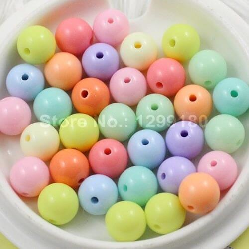 100pcs/lot Mixed Chunky Gumball Bubblegum Acrylic Solid Beads,Colorful Chunky Beads for kids Necklace Jewelry 12mm (K01741)
