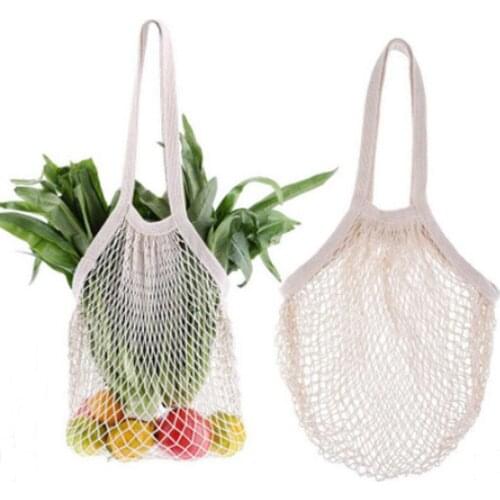 2pcs All cotton mesh bag Shopping bag Fruit mesh bag Vegetable mesh bag