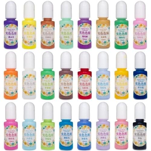 24 Colors Crystal Epoxy Pigment Set UV Resin Dye DIY Jewelry Colorant Art Crafts Crystal Mold Soap Making Drop Shipping