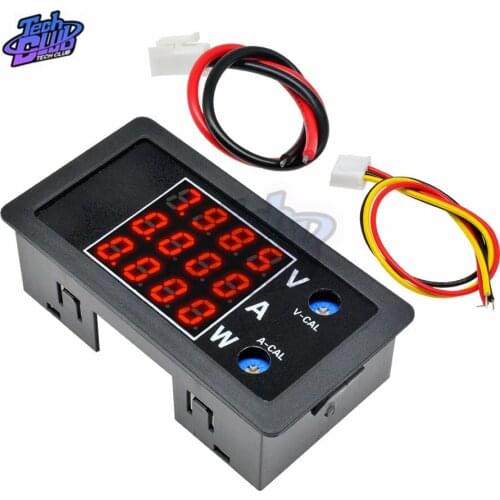 4-bit High Precision 100V 10A 1000W Power Meter Voltmeter Ammeter Detector LED display Voltage Current Tester Digital Wattmeter