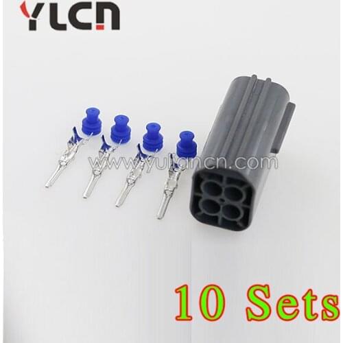 Free Shipping 10 Sets 4 PIN 1.8 Series Male Auto Waterproof Connector
