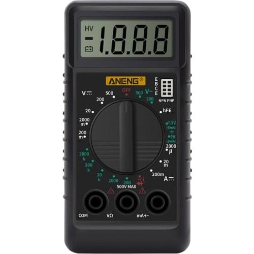 DT-182 Digital Mini Multimeter DC/AC Voltage Current Meter Handheld Pocket Voltmeter Ammeter Diode Triode Tester Multitester