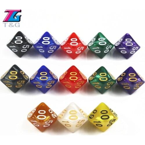 D10(00-90) Dice for Rpg 10 Faces Rich Colors Desktop Game Dnd