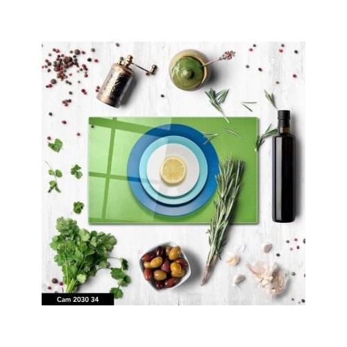 DTMEXPRESS Temperred Glass Decorative Kitchen Cutting Board Easy Clean Healthy Food Fruit Chopping Board Presentation Board