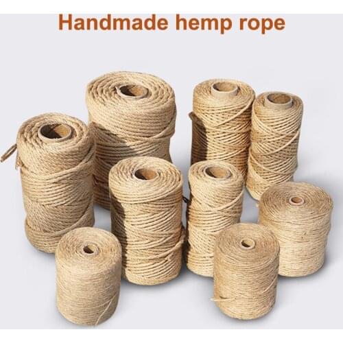 Jute Twine Jute Strings 3 Ply 1/2/3/4/5/6mm Thickness Jute Rope for Decoration DIY Arts Bundling Crafts Wrapping