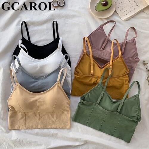 GCAROL V Neck Gather No Steel Ring Sports Yoga Bra Adjustable Strap Athletic Gym Workout Push Up Stretch Hem Brassiere 4 Season