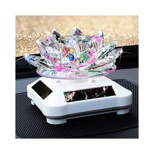 H 95-100mm Solar rotation crystal Lotus car perfume seat type supplies car perfume creative jewelry crafts stones Quartz Crystal