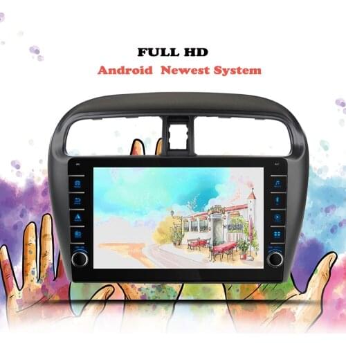 Multimedia Player Android 10 Car Radio For Mitsubishi Mirage Attrage 2012 - 2015 2016 2017 2018 Navigation GPS 2din DVD Cassette