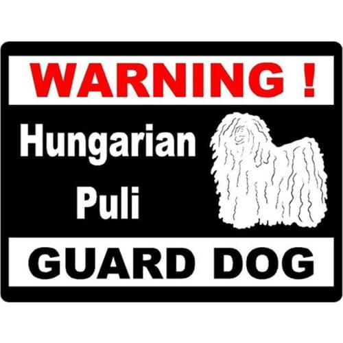 Hot Funny Hungarian Puli Guard Dog Car Stickers Motorcycle Decals Motorcycle Accessories Waterproof PVC 15cm *12cm