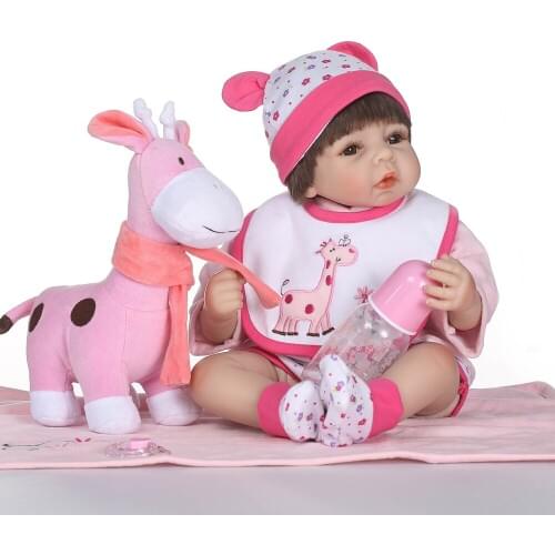 Real doll reborn 22"55cm silicone reborn baby dolls lifelike newborn babies alive girl for children gift Bebes reborn menina