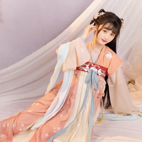 New Tang Dynasty Suit For Women Adult Chinese Traditional Spring Summer Clothes Female Fairy Hanfu Suit Stage Clothing DQL5602