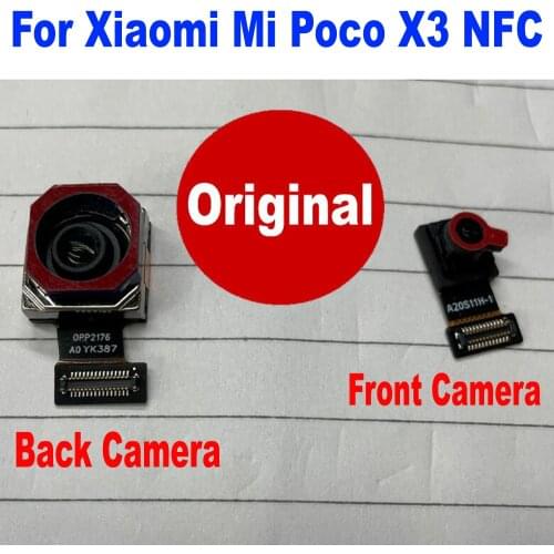Original Back Big Main Rear Camera For Xiaomi Mi Poco X3 NFC Module Front Small Facing Camera POCOX3 Phone Flex Cable Parts