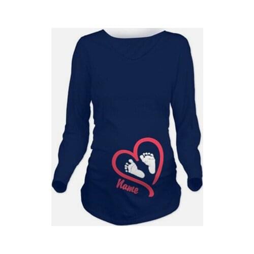 Autumn Maternity Tops Clothes for Pregnant Women T Shirt Gestante Solid Soft Maternity T Shirt O Neck Long Sleeve Pregnancy Tees