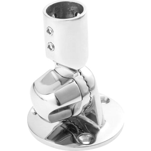 Adjustable Stainless Steel 316 Boats Radio 22mm 7/8"" Antenna Ratchet Deck Base Rail / Clamp-On Mount Marine Hardware