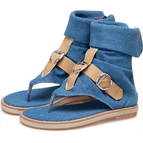 Retro ladies new sandals gladiator home shoes ladies flip flops casual shoes Rome fashion summer women flat shoes women 34-43