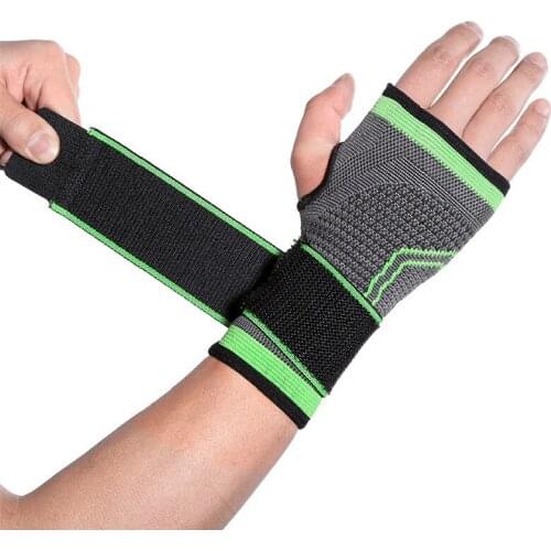 Sports Palm Compression Wristband Fitness Gloves Breathable Wear-Resistant Palm Dumbbell Horizontal Bar Weightlifting Gloves
