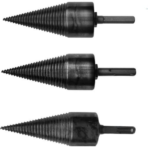 Firewood Splitter Machine Drill Bit Hex/Round/Square Shank Cone Reamer Punch Driver Split Drilling Tools Woodworking Tool