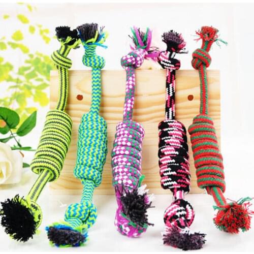Dog Toys For Large Bite Resist Interactive Cotton Bone Rope Puppy Small Dog Toy Chew Knot Teeth Cleaning Rope Toy