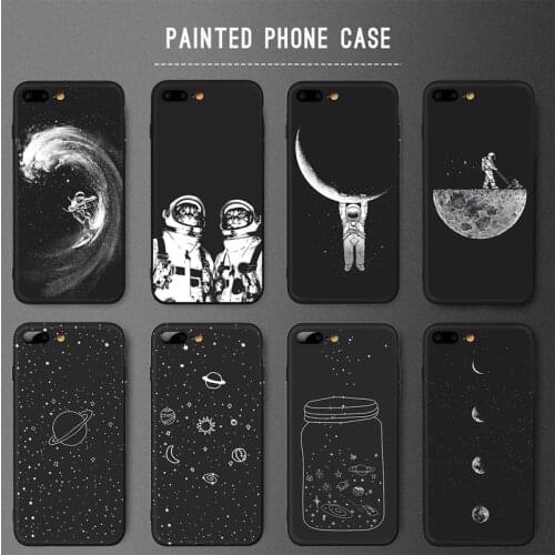Ultra Slim Painted Space Moon Matte Soft TPU Phone Case for Redmi 9A 9C 8A K30 Note 8T 9 Pro Max 9S Mi 10 Pro A3 CC9E 10T Lite