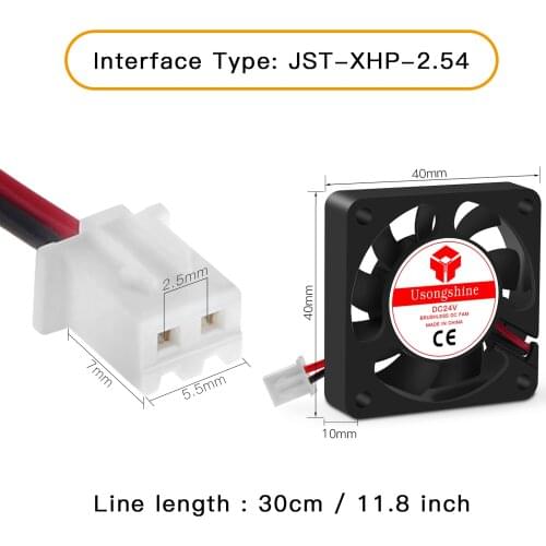 3D printer Fan 5V/12V24V Cooling fan 4010 24V ( 40*40*10mm ) 4010 5/12/24 V Brushless DC Fans for heatsink cooler cooling 2pin