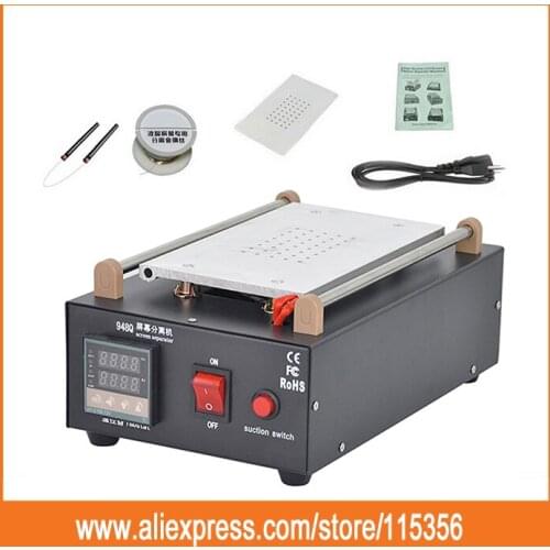 UYUE 948Q Built-in Pump Vacuum Metal Body Glass LCD Screen Separator Machine Max 7 inches + Cutting Wire 100M With silicone mat