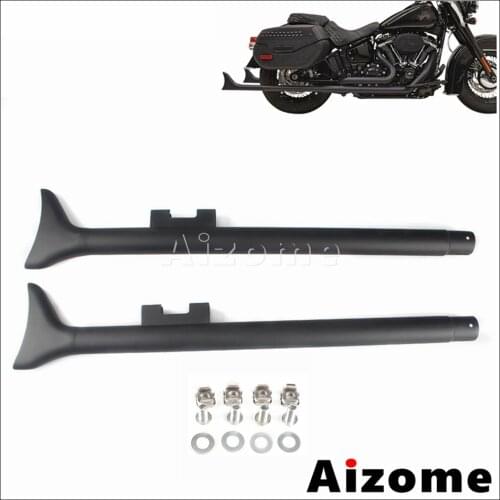 33" Motorcycle Fishtail Exhaust Pipe 1.75" O.D Exhaust Muffler For Harley Touring Road King Street Road Glide Dressers 1995-2016