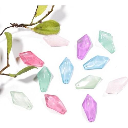Top quality 10pcs 12x25mm Crystal Lampwork Carvened Flower Petal Glass Beads Charms For Scrapbook Decoration Garment Beads