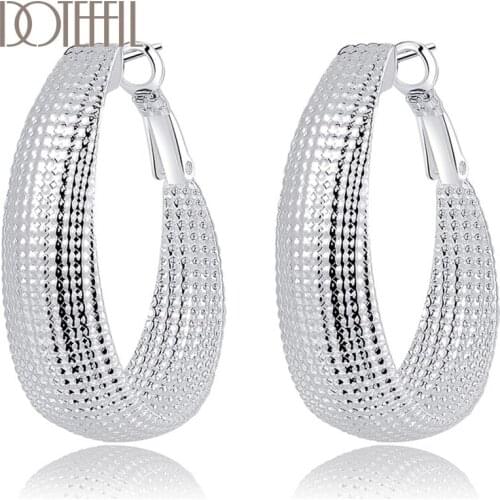 DOTEFFIL 925 Sterling Silver Earring Women Earrings For Wedding Gift Fine Europe Jewelry Christmas Gift Engagement Party