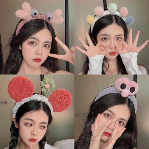 Wash Hair Fixer Hairband Womens Simple Hair Bundle Korean Net Red Cute Hairband Sweet Non-Slip Headband Hairband