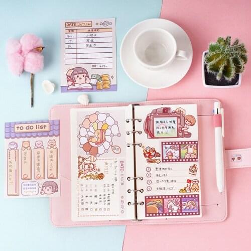 10sets/lot Memo Pads Sticky Notes cute cartoon Paper diary Scrapbooking Stickers Office School stationery Notepad