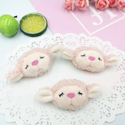 10PCS/Lot cartoon cute sheep Padded Applique Crafts for Children Headwear Hair clip Accessorie and Garment Accessoires