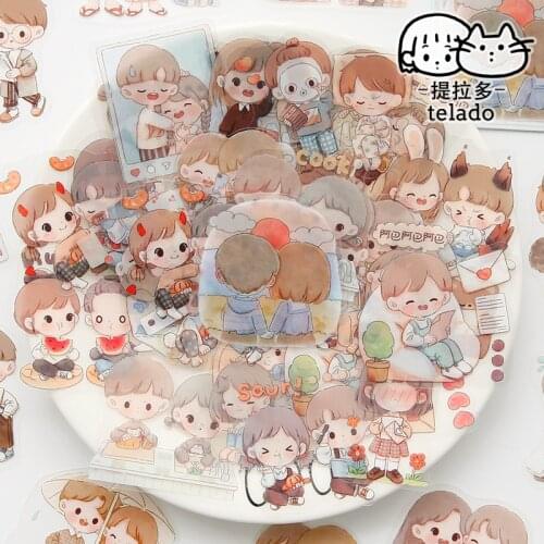 20sets/lot Kawaii Stationery Stickers Cross-border exclusive boxed stickers Planner Decorative Mobile Stickers Scrapbooking DIY