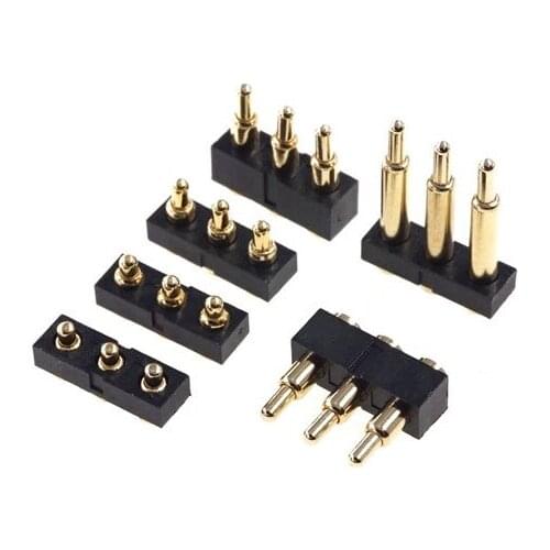 20 Pcs Spring Load Pogo Pin Connector 3 Poles 1x3 Pitch 2.54 SMD Strip Single Row Header PCB from 3.0 to 20.5 MM