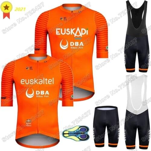 2021 Euskaltel Pro Team Cycling Clothing Euskadi Cycling Jersey Set Summer Race Road Bike Suit Bicycle Bib Shorts MTB Maillot