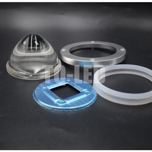 30degree 78*51mm Optical Glass Lenses 20w-120w High Power COB Led Lenses