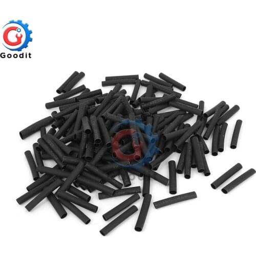 400pcs 3.5mm Polyolefin Heat Shrink Tubing Electrical Connection Wire Cable Wrap 2:1 Insulated Sleeving Tubing Set Black