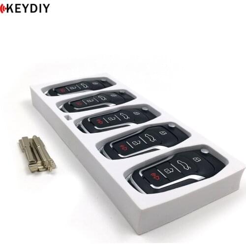 5pcs New Original KD900 B Series Remote Control KD B12-3/4 With 5pcs Car Key Blade NO.38/90 For Ford Focus Modeo