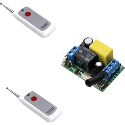 AC 220V Wireless Remote Control Switch Radio Home Light Switch System 10A 1 CH Relay ; Receiver + 2 x Transmitter