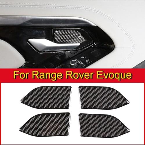 Car Accessories For Land Rover Range Rover Evoque L551 2019-2020 Real Carbon Fiber Car Door Handle Cover Catch Bowl 3D Sticker