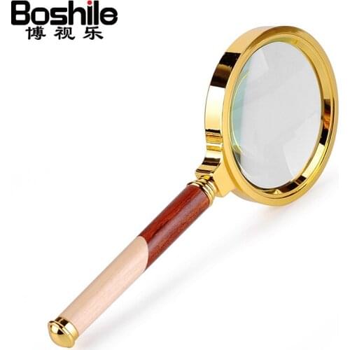Boss Lego High-definition 10 Times Hand-held Magnifying Glass Old Man Reading Child Student Reading Reading Newspaper