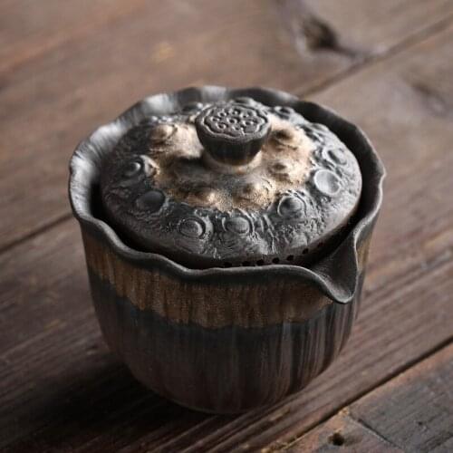 Teapot Yixing Old Rock Mud Gilded Iron Glaze Kung Fu Tea Sopera De Ceramica China Tea Tea Kettle Ceramic Tea Pot Yixing Teapot